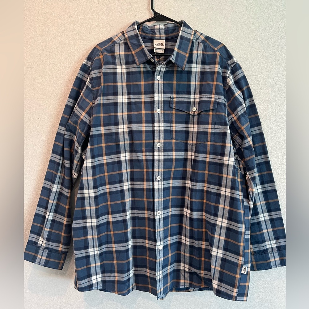 The North Face Men's Button Down Plaid Shirt Size XXL